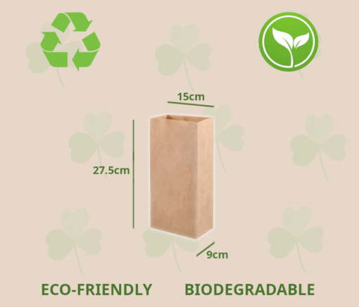 Bolsa de papel Kraft 15X9X27.5 (1000uds,60g/m²) - Imagen 2