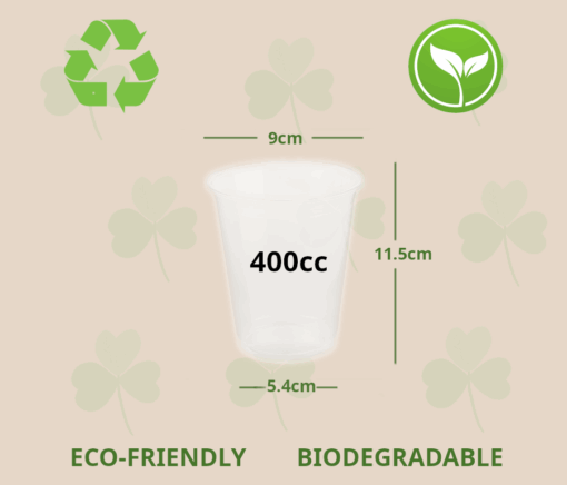 Vaso plástico transparente de polipropileno 400ml (100uds) - Imagen 2