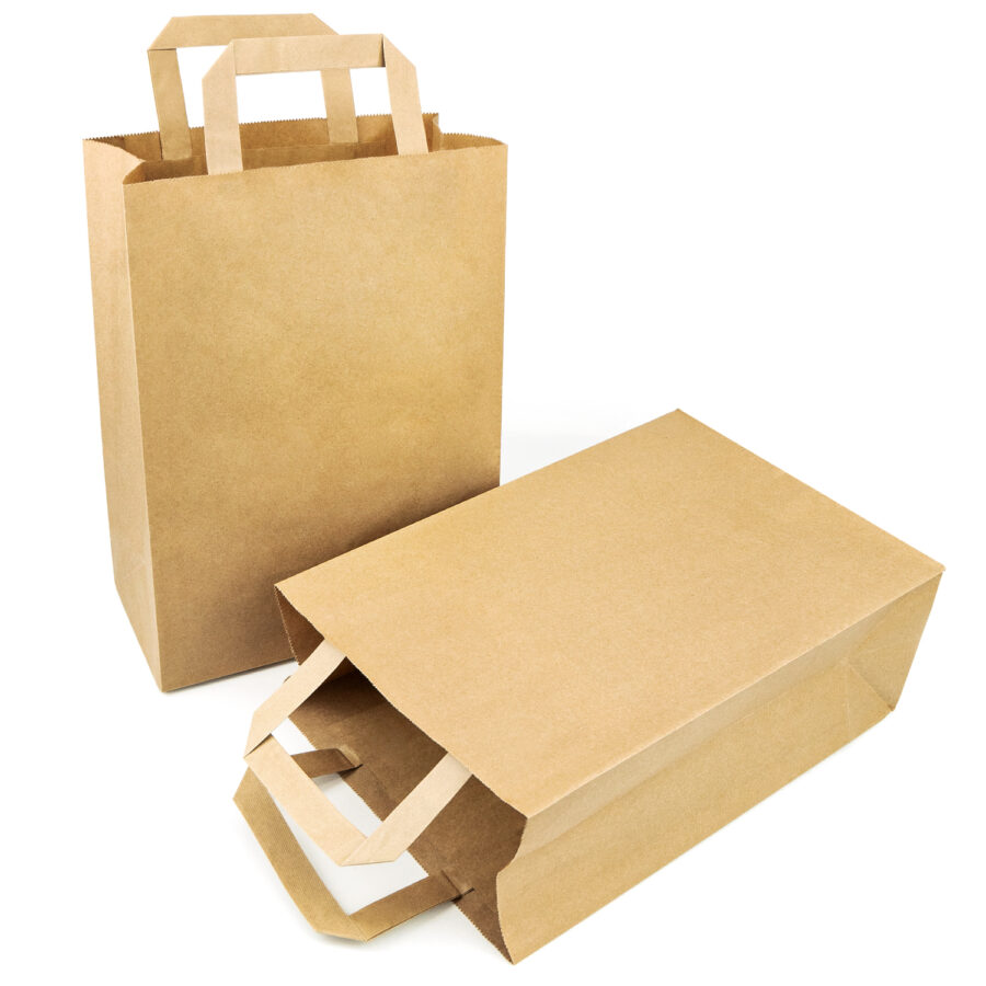 Bolsas kraft con Asa Plana 22x31x11 (1000uds,80g/m²)