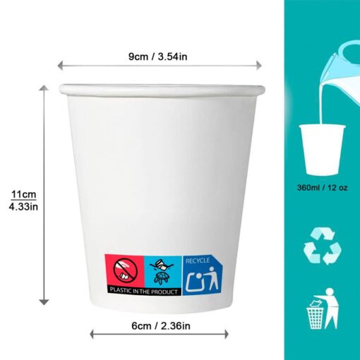 Vaso de cartón 360ml/12oz (500uds) - Imagen 2